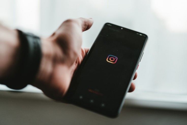 Instagram logo on phone