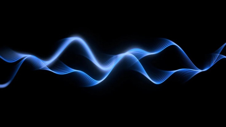 wavy blue lines across a black background