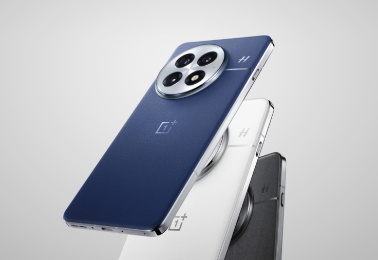 OnePlus 13 phones in blue, white, black