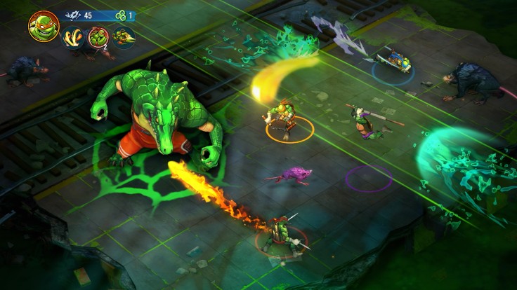 TMNT roguelike battle with mutant crocodile boss