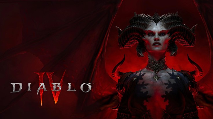 Lilith from ‘Diablo IV’ with glowing red background
