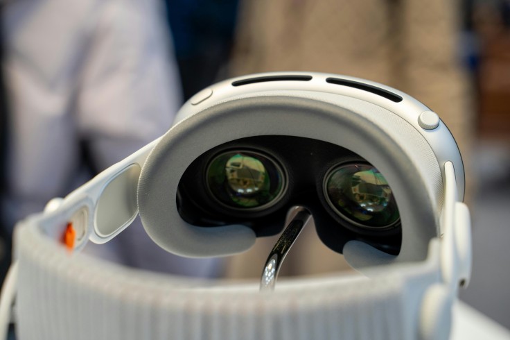 Close-up of Apple Vision Pro headset lenses