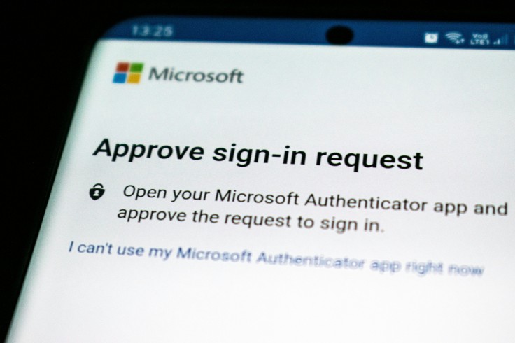 Microsoft Authenticator app sign-in prompt on smartphone screen