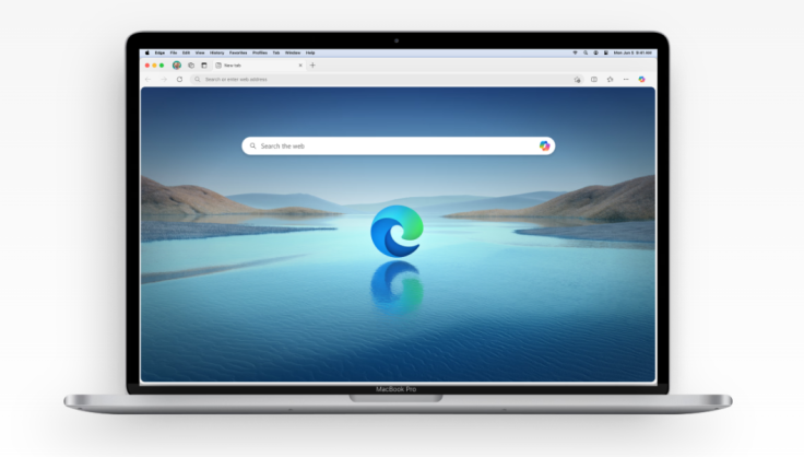 Microsoft Edge browser interface on laptop screen