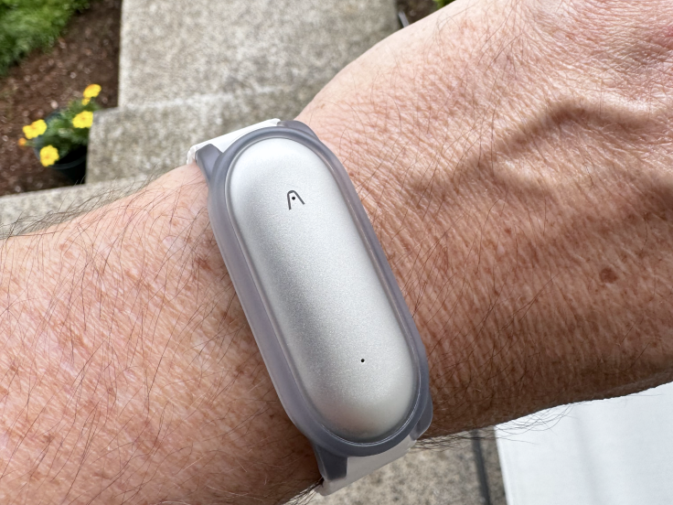 Notepin mounted on wrist with watchband