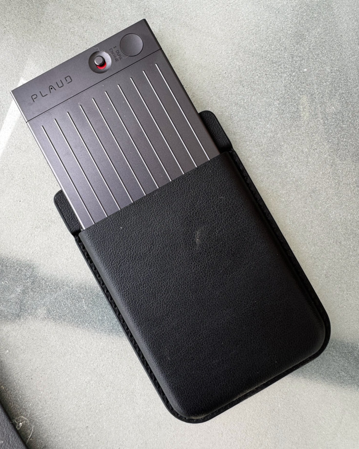 Plaud Note recorder in carrying case