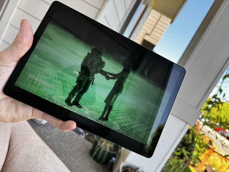 Tablet streaming video outside
