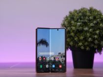 Samsung Galaxy Z Fold 2 Standing on a Table