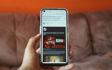 Phone with Red Dead Redemption 2 on Display