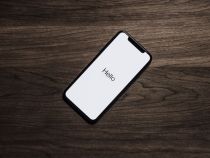 iPhone on a table