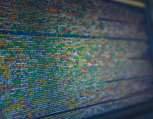 Code on a laptop screen