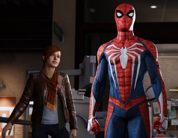 Marvel's Spider-Man for the PS4 screenshot of Spider-Man and Mary Jane
