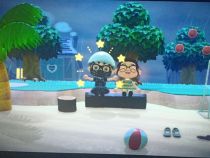 Picture of a Nintendo Switch with Animal Crossing on the screen