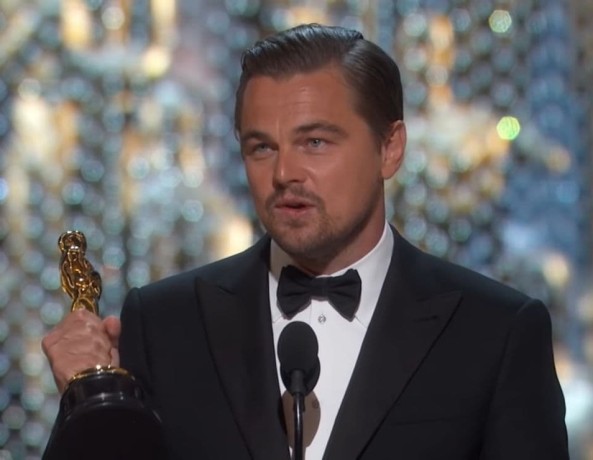 Leonardo DiCaprio win his first Oscars Award for Best Actor in The Revenant